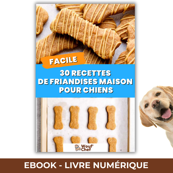 E-Book 30 Rezepte für hausgemachte Leckereien – Hunde – Wouf'Chef
